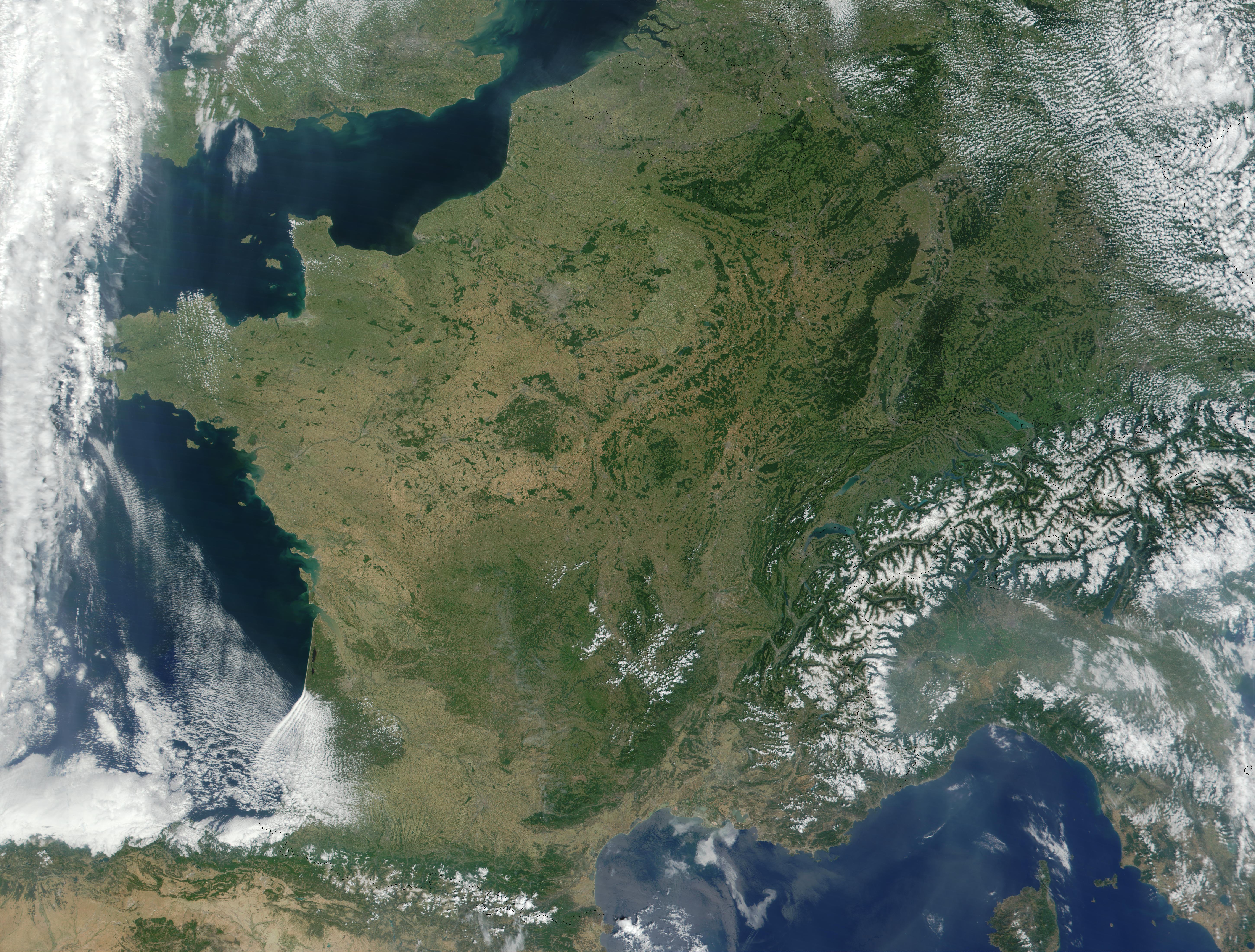 France vue satellite